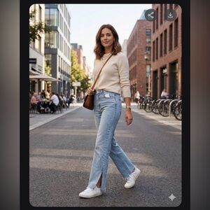 AKIRA Light Blue Straight Leg Women's Jeans